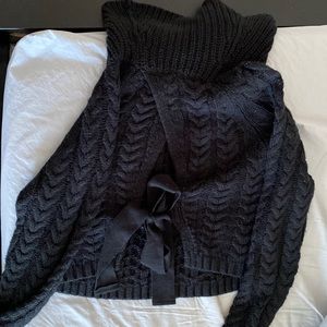 Black knit crop sweater